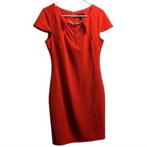 💥 Jessica Simpson Red Dress with Chain Detail 8